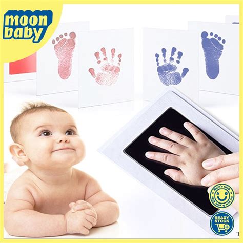 Baby Handprint Footprint Kit Cap Tangan Kaki Bayi Inkless Infant Hand