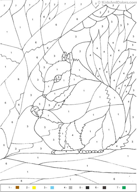 You can introduce the child to different animals in coloring pages on our website. Animal_color_by_number color-by-number-squirrel coloring pages