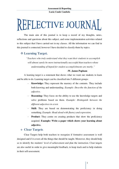 In addition, they reflect what the student has learned. Reflective journal unit 2 b