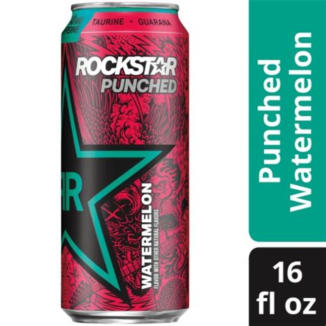 Rockstar Punched Watermelon Energy Drink 16 Fl Oz Smiths Food And Drug