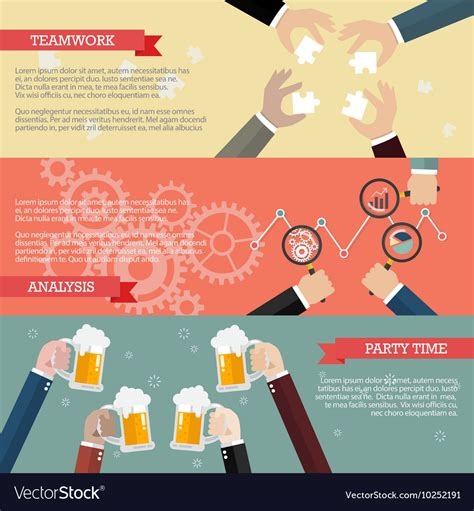 Process Of Business Teamwork Infographic Vector Image