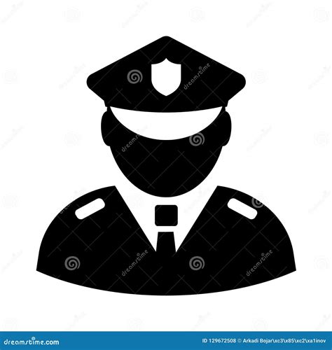 Icono Del Vector Del Oficial De Policía Ilustración Del Vector