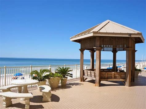 You Can Picnic In Sun Or Shade At Treasure Islands Gulf Front Patio