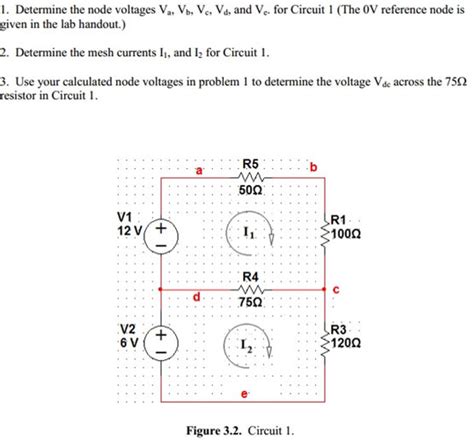 solved determine the node voltages va vb vc vd and vc