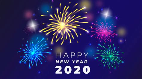 Sparkling New Year 2020 Hd Desktop Wallpaper 48757 Baltana