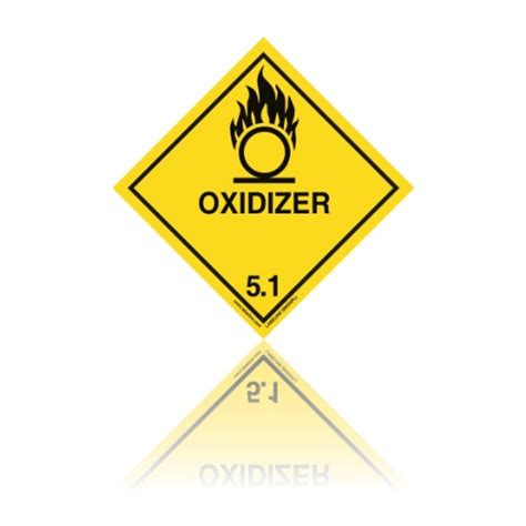 Class Oxidizer Hazard Warning Placard Dg Placards Labeline Com