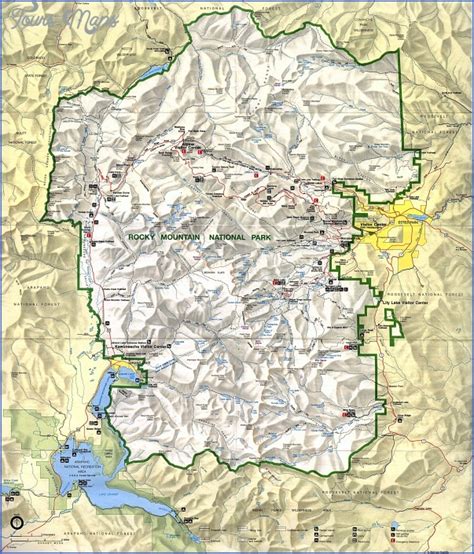 Rocky Mountain National Park Hiking Map ToursMaps