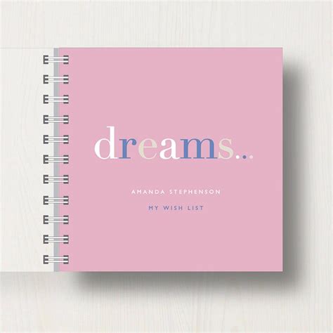 Personalised Dreams Bucket List Small Notebook