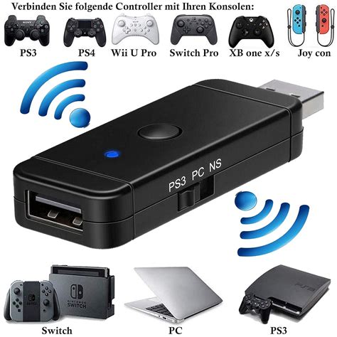 Wireless Bluetooth Controller Adapter Konverter Für Nintendo Switch