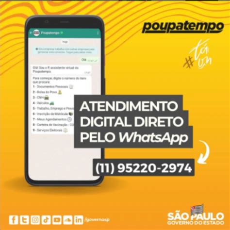 O Poupatempo Est Dispon Vel Por Meio Do Assistente Virtual No Whatsapp Rocha Consulte
