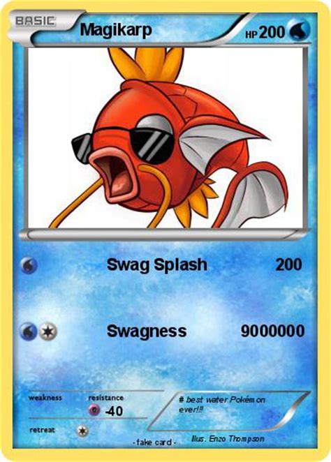 Pokémon Magikarp 1529 1529 Swag Splash My Pokemon Card