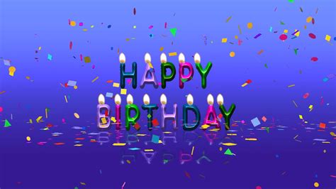 Colorful Happy Birthday Animation Video Free Download Youtube