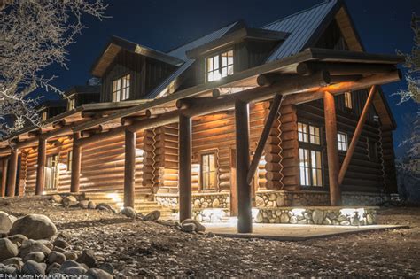 The log cabin kitchen is a part of a log cabin being a small house erected of logs notched at the ends. Log Cabin Remodel & Addition - Traditional - Exterior ...