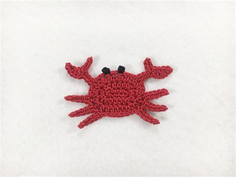 Crochet Crab Applique 1 Or 3 Pcssew On Appliques For Babycrochet Sea