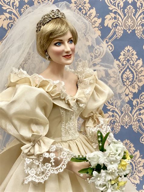 Lady Diana Portrait Porcelain Bride Doll Franklin Mint Bride Dolls Princess Diana Lady Diana