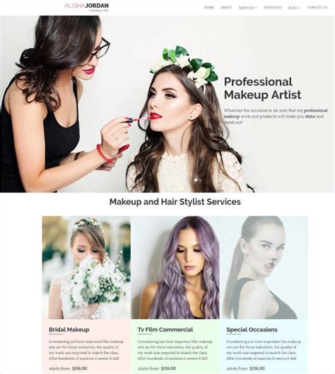 10 Best Makeup Artists Website Templates Free And Premium Themes