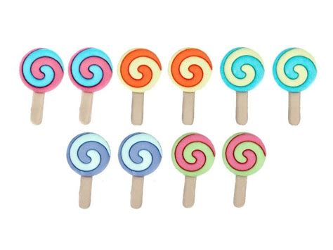 10 Twisted Pops Jesse James Dress It Up Lollipop Candy Novelty Buttons