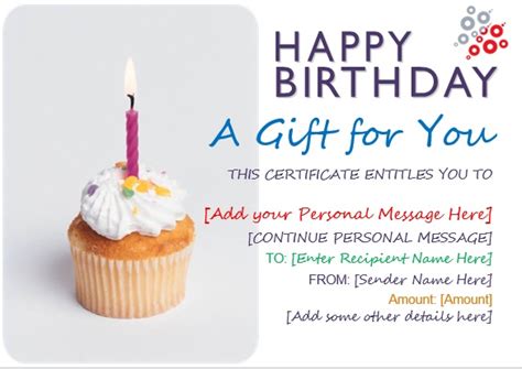 9 Free Sample Birthday Voucher Templates Printable Samples