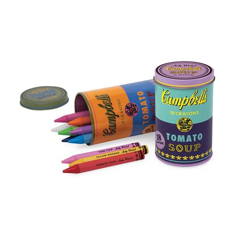 Andy Warhol Soup Can Crayons In Color Orange Andy Warhol Soup Cans