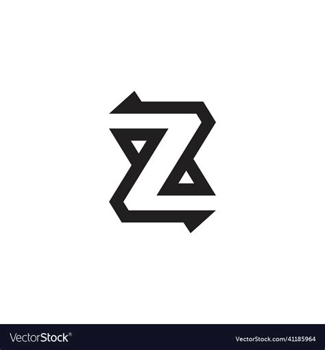 Letter Z Or Zz Monogram Logo Design Royalty Free Vector