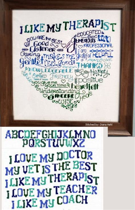 The finished product is 46 x 60 stitches (3.5 x 4 inches). Let's Like my Doctor Cross Stitch Pattern words
