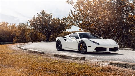 1280x720 White Ferrari 488 8k 720p Hd 4k Wallpapers Images