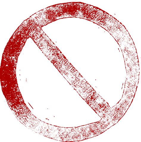 6 Red Grunge Prohibition Sign Png Transparent
