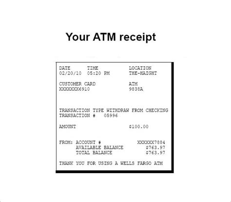Electronic Receipt Template 9 Free Sample Example Format Download