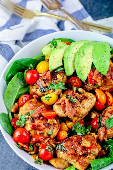 Transfer the chicken to a baking dish. The Best B.L.A.T. Chicken Thigh Salad Recipe Ever ⋆ Sweet ...