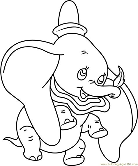 Dumbo Flying Coloring Page For Kids Free Dumbo Printable Coloring