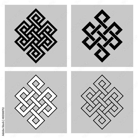 The Endless Knot Sacred Symbol Of The Rebirths Concatenation In The