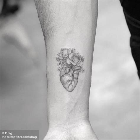 Floral Anatomical Heart Anatomical Tattoos Anatomical Heart Tattoo