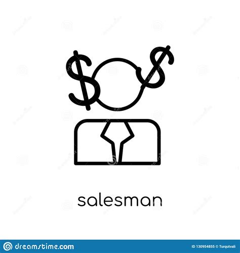 Salesman Icon From Marketing Collection Stock Vector Illustration Of