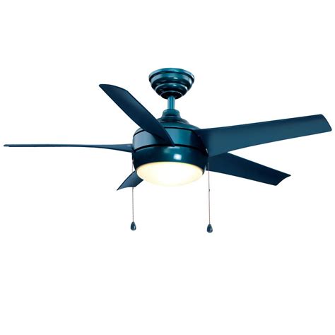 Home Decorators Collection Windward 44 In Led Blue Ceiling Fan With
