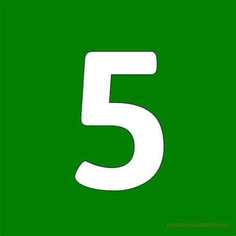 Green Number 5 Clipart Best