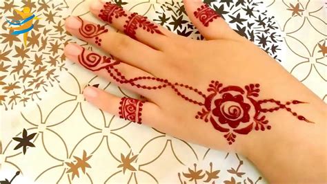 Nice Mehndi Design With Red Henna Latest Mehndi Design 2019 Youtube