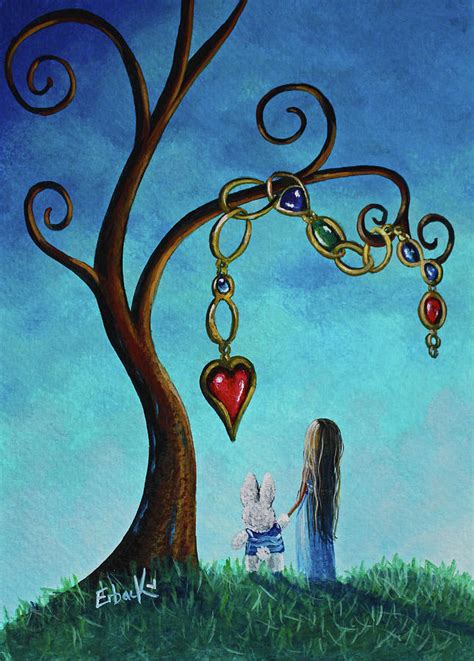 Alice In Wonderland Art Alice And The Jeweled Tree Painting By Shawna