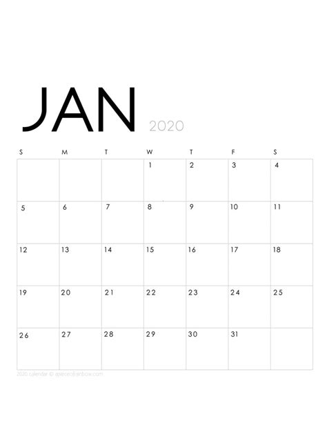 Latest Blank Calendar January 2020 Academic Holiday Calendar School