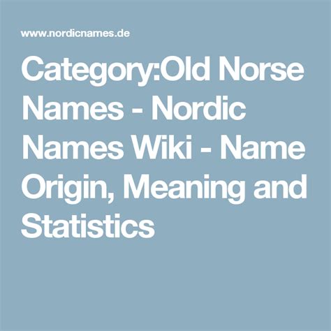Categoryold Norse Names Nordic Names Wiki Name Origin Meaning And