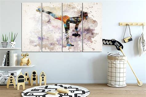 Workout Canvas Wall Art Abstract Fitness Print Modern Gym Wall Etsy