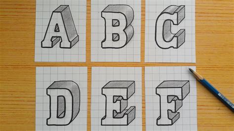 3d Drawing Letter A Z How To Draw Capital Alphabet Easy For