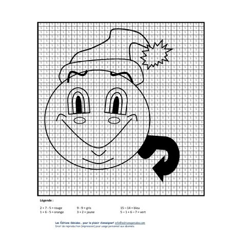 Coloriage à numéro de Noël