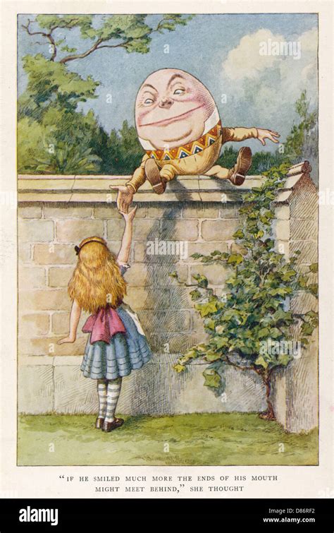 Alice And Humpty Dumpty Stock Photo Alamy