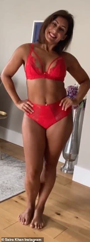 Saira Khan 50 Strips Down A Racy Red Lingerie To Promote ‘passion Heat And Sexuality