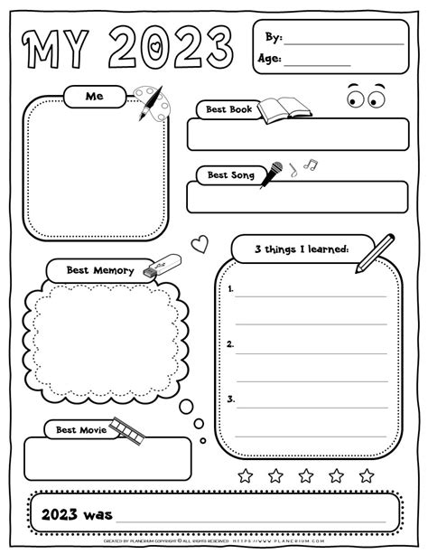 2023 Self Reflection Worksheet Engaging End Of Year Activity For