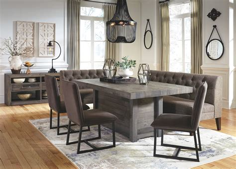 See more ideas about dining, dining bench with back, dining nook. Upholstered-Dining-Bench-With-Back-Grey-Button-Tufted ...