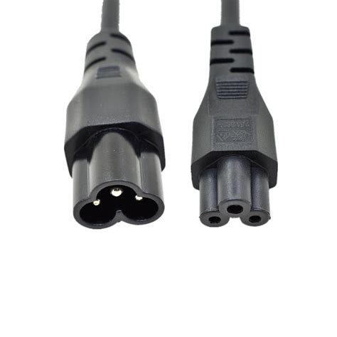 IEC C To C Pin Male To Female Micky Cloverleaf Short AC Power Cable Cord CM For Laptop