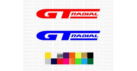GT Radial Tires Logo Stickers In Custom Colors And Sizes