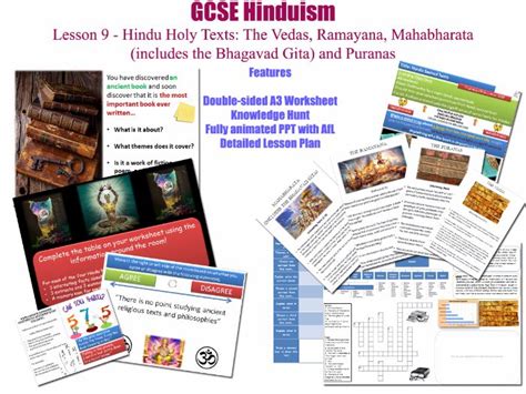 Gcse Hinduism Lesson 920 Hindu Sacred Texts Scriptures Books