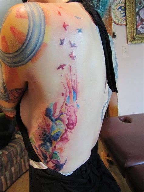 Side Tattoos Cool Water Color Side Tattoos For Girls